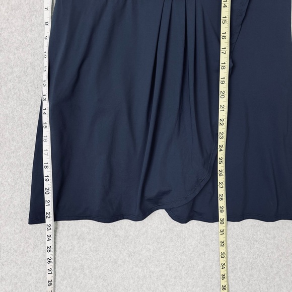 Lands End V Neck Tulip Wrap One Piece Swimsuit Swim Dress Size XXL Blue New - Picture 14 of 14